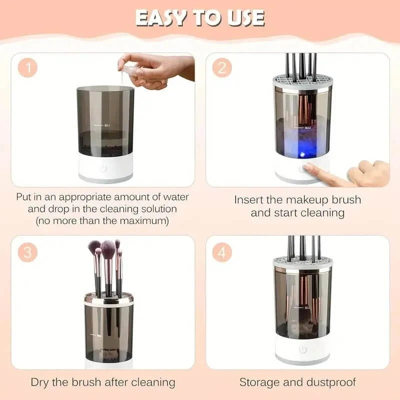 Automatic Makeup Brush Cleaner – Portable, Powerful & Easy to Use
