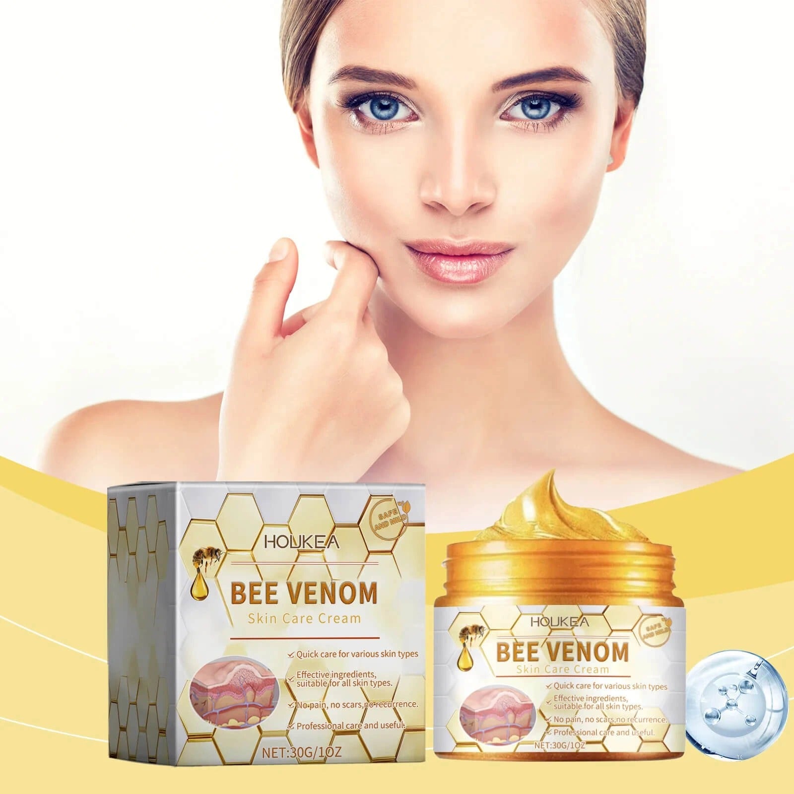 HOUKEA Bee Venom Cream – Naturally Smooth, Firm & Glow