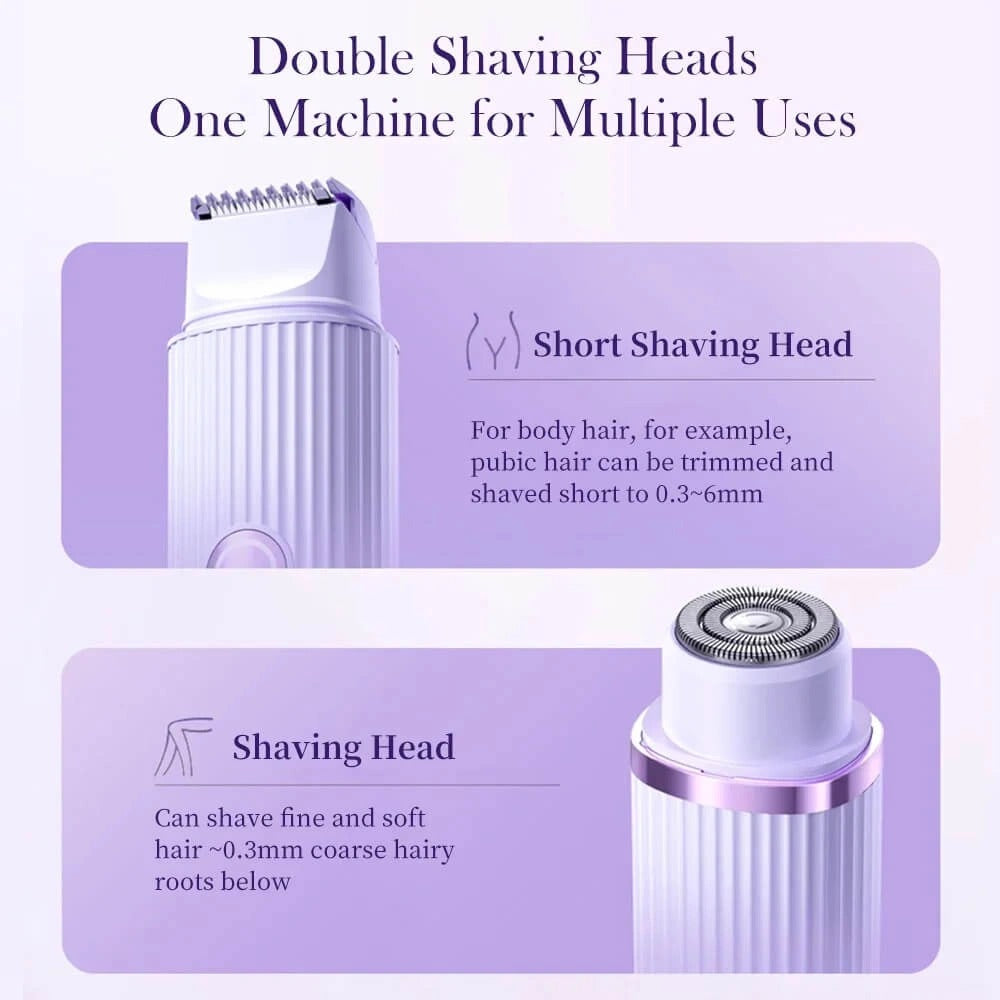 “Rechargeable Double Head Shaver – Dual Blade Power”