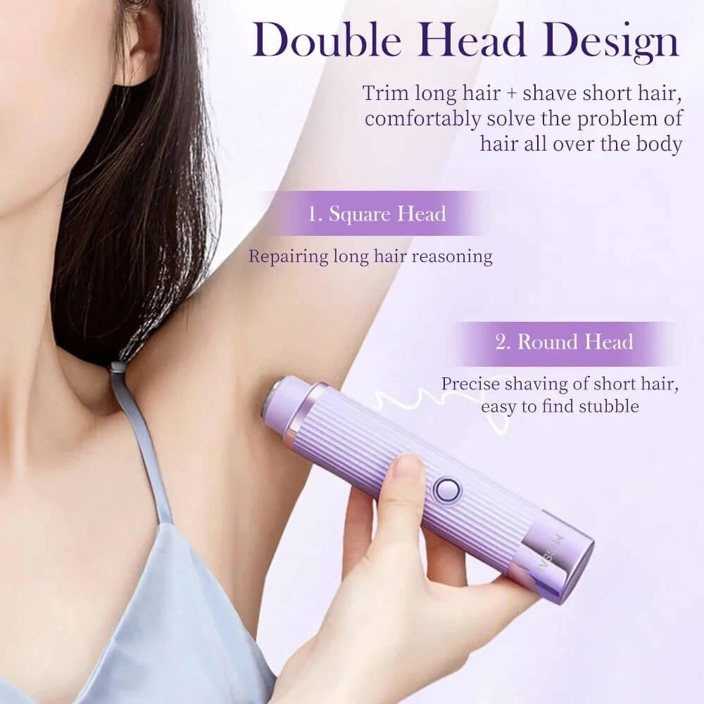 “Rechargeable Double Head Shaver – Dual Blade Power”